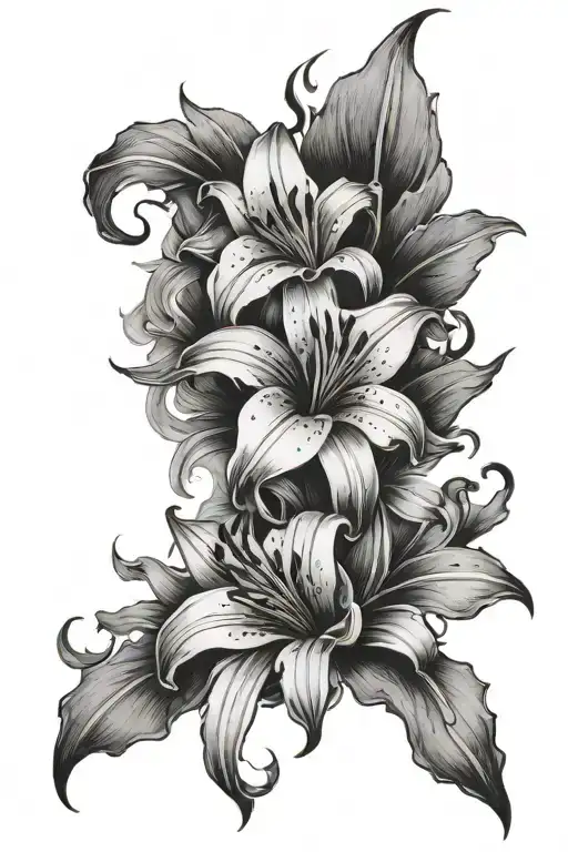 A Lily Of Smoke Covering The Spine