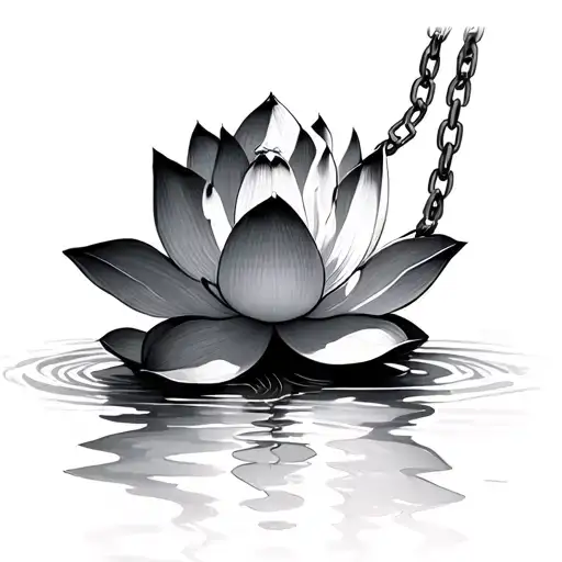 Lotus Flower With Chains Attached