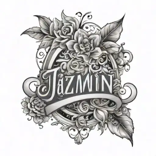 Jazmin Name With Random Background
