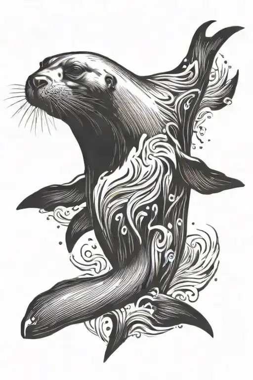 Sea Lion Swimming Gracefully