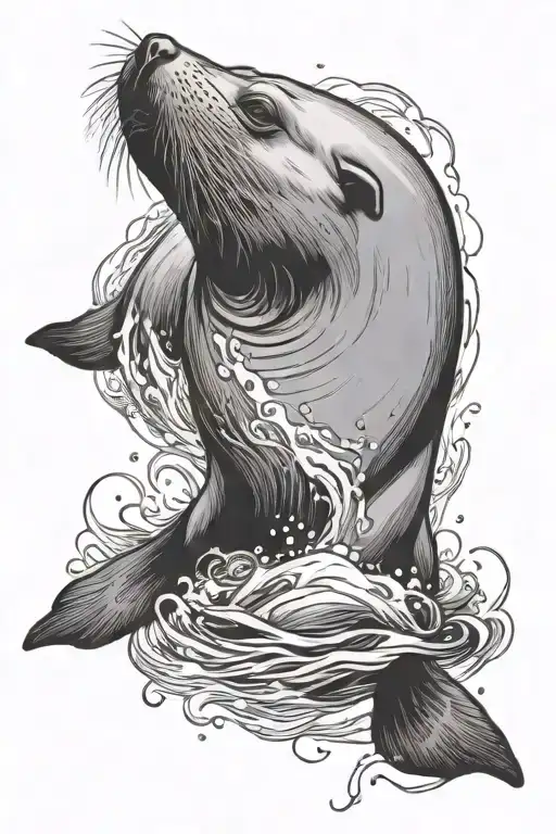Sea Lion Swimming Gracefully