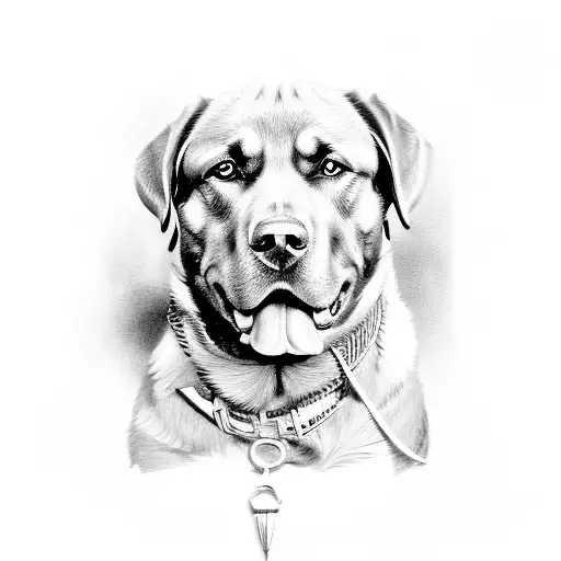 Rotweiler Portrait With A Mysterious Aura