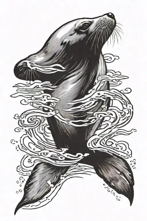 Sea Lion Swimming Gracefully