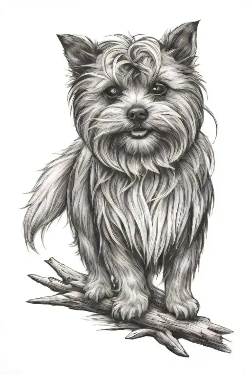 Morkie Dog With Tongue