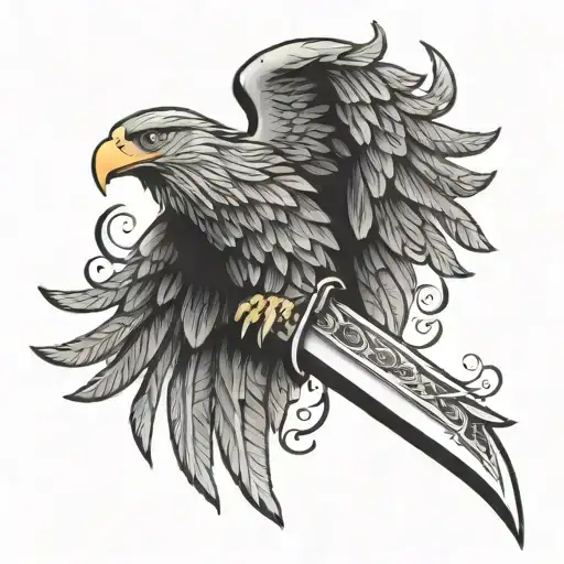 Knife And Eagle Wings