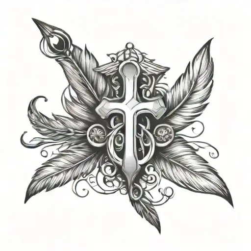 Nurse Symbol Made Of Feathers