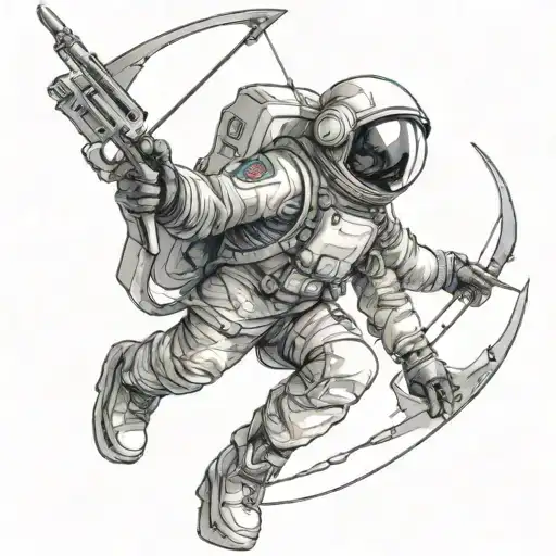Astronaut With Bow And Arrow