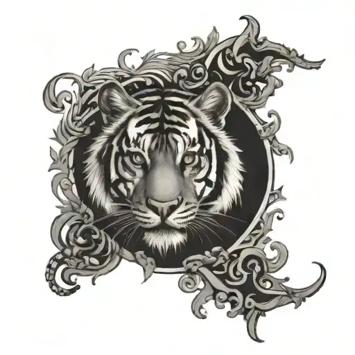 The Sun From Tangled With A Human Heart And A Tiger