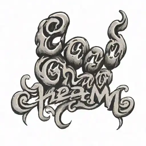 Cham Name Written With Dog Paw