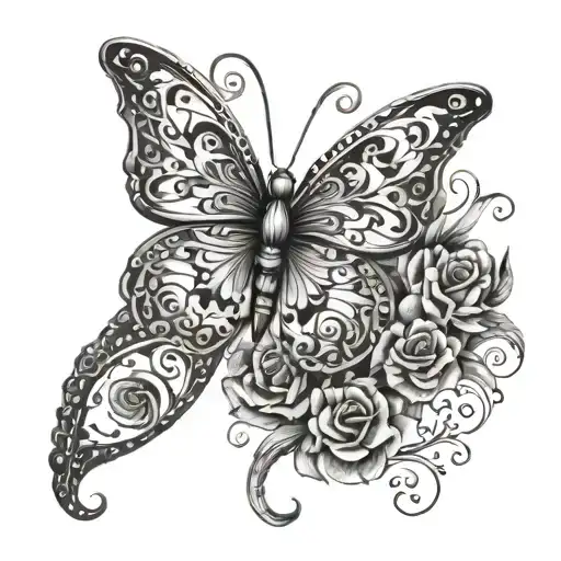 The Word Modytha And Butterflies Surrounding