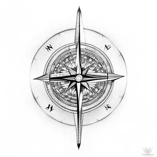 Compass With Indian Arrow