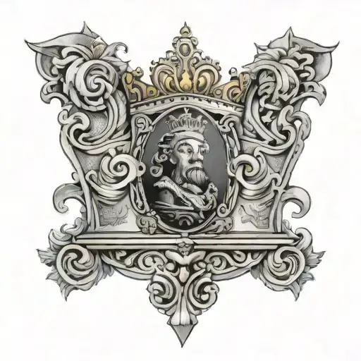 Dollar Bill Sitting In A Throne Wearing A Crown