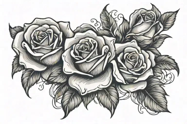 Vera Nieto In Gangster Lettering With Roses Tangled