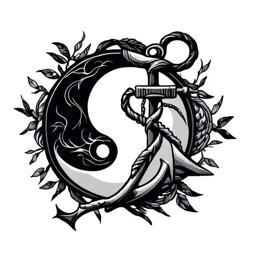 Yin Yan And Anchor