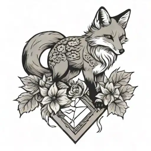 Kitsune Fox Surrounded By Heartstopper Comic Book Leaves