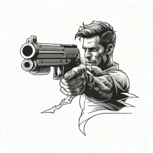 Guy With Gun Intertwined