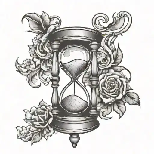 Hourglass Scales Balancing Life