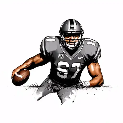 American Football Defensive End