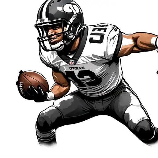 American Football Defensive End And Phantom