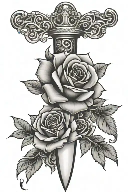 Roses Entwined Dagger