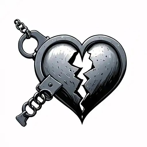 Broken Heart Handcuffs