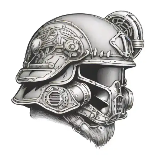 Military Helmet Adorned
