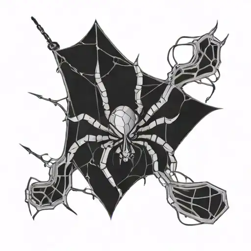 Spider Dangling From Chest Using A Web Developer Coding