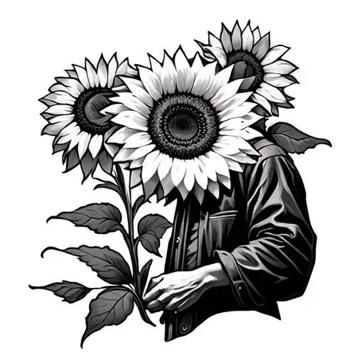 Martin Fisherman And Sunflower