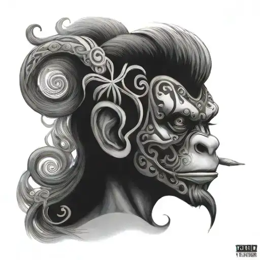 Frau Mask Smoke Monkey