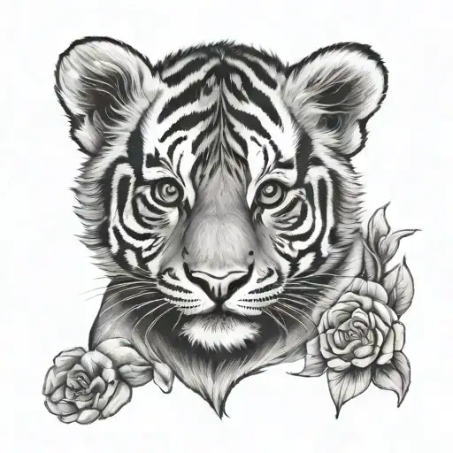 Baby Tiger Heart Shape