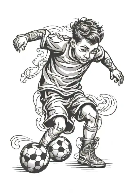 Soccer Child Squares