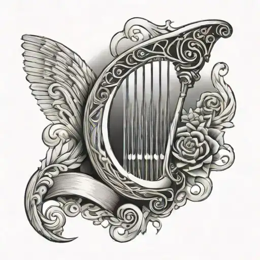 Irish Harp Surrounded