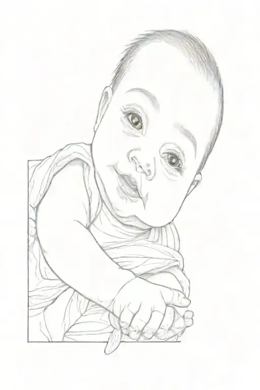 A Baby Laying On A Bed Dreaming About Rainbow Colors