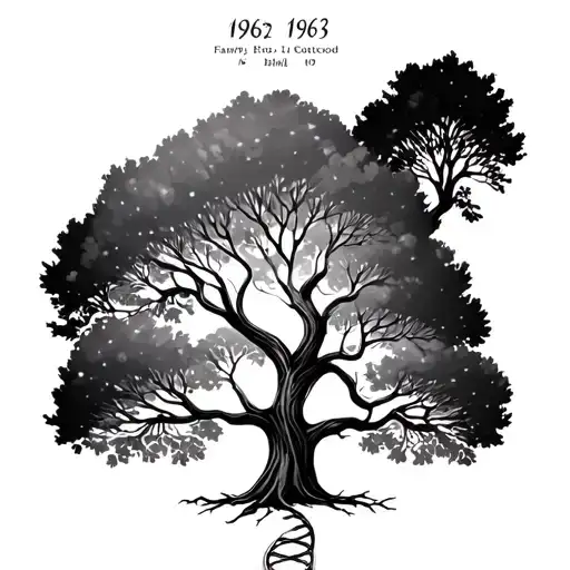 Family Tree With Date 1962 And 1963 And Dna