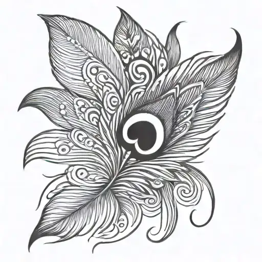 Peacock Feather With Shivas Third