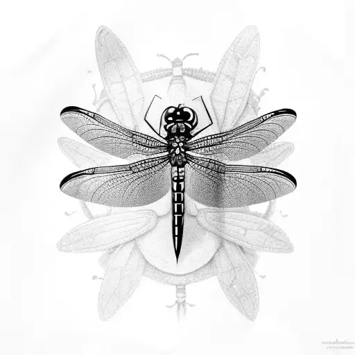 Dragonfly With Lys