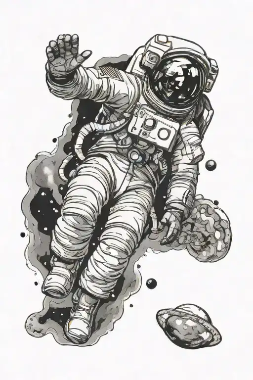 Astronaut Floating In Space