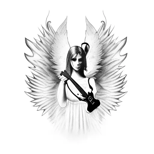 Angel With Electric Guitar
