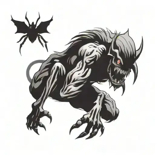 An Howl Killing A Spider In His Claws Emerging