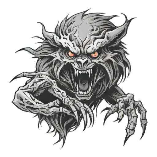 An Howl Killing A Spider In His Claws