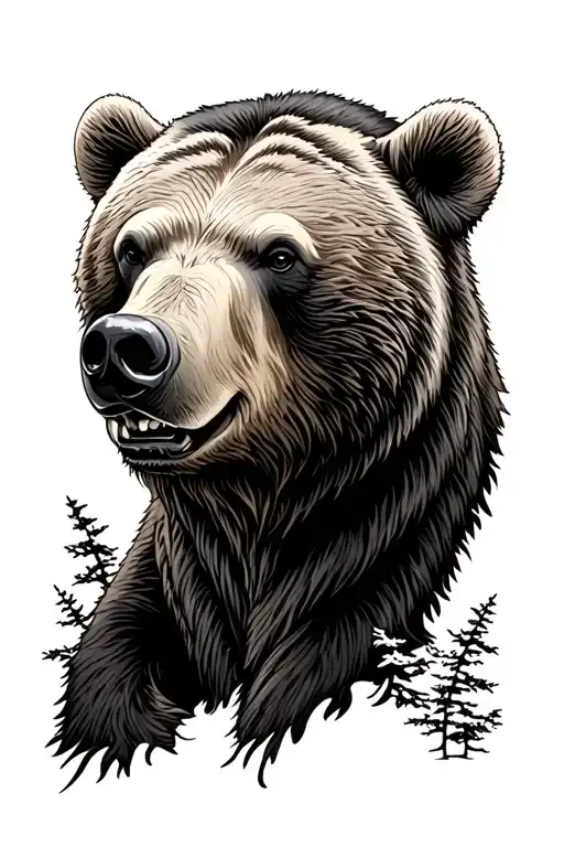 Grizzly Bear Head