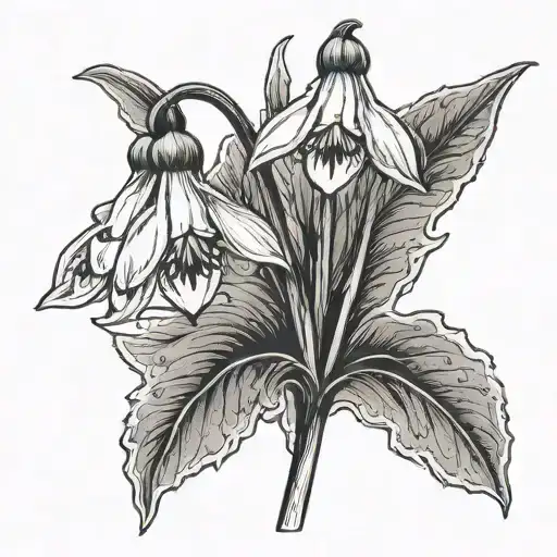 Snowdrops Flower With The Name Odin In The Stem