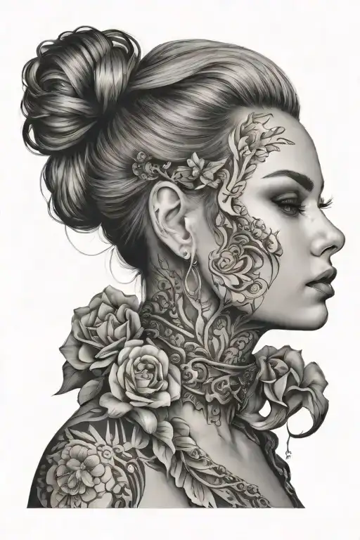 Beautiful Woman Wearing Low Cut Open