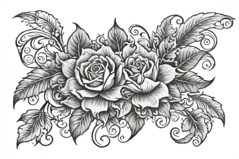 Black And White Cover Up On Chest