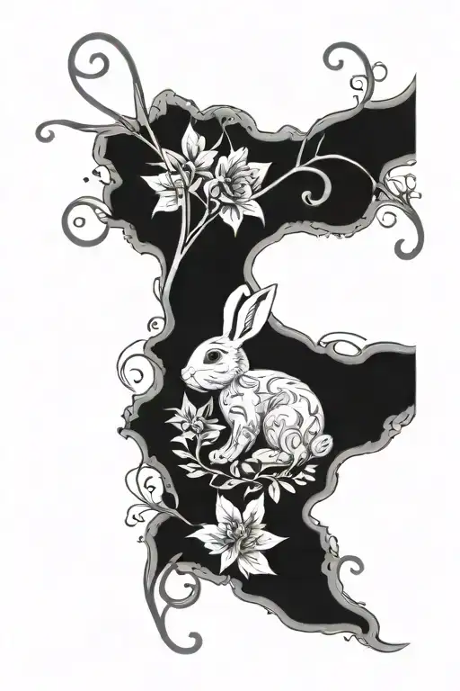 Bunny And Forest Plant Vine