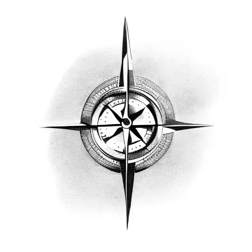 Hourglass With A Compass