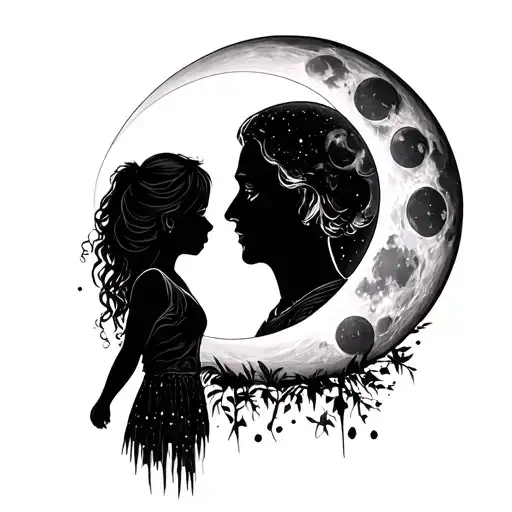 Father And Daughter Of The Moon