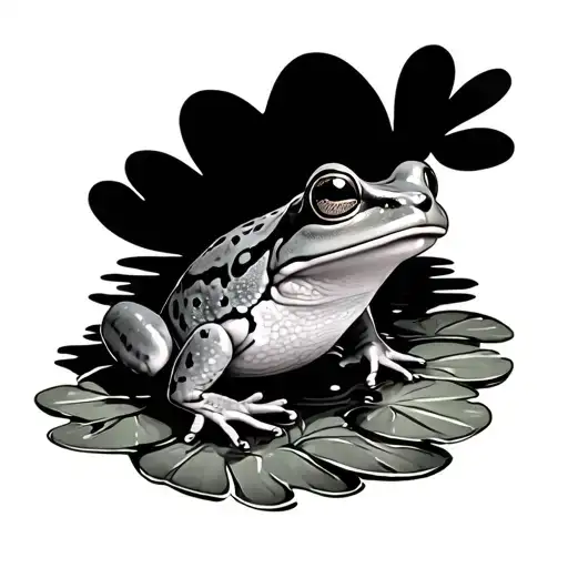 Frog And Lilly Pad Cute