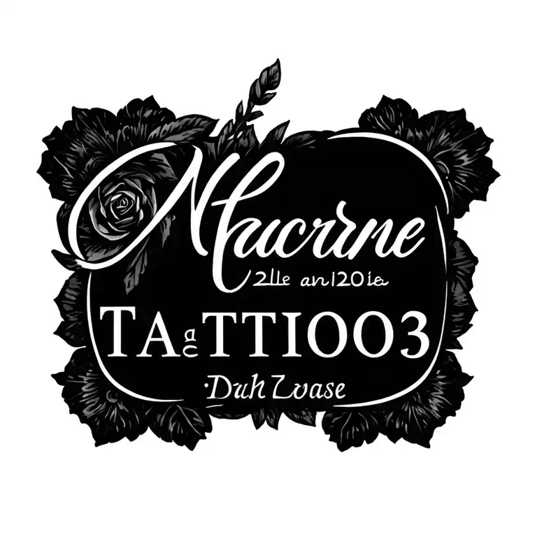 Name And Date Tattoo Design
