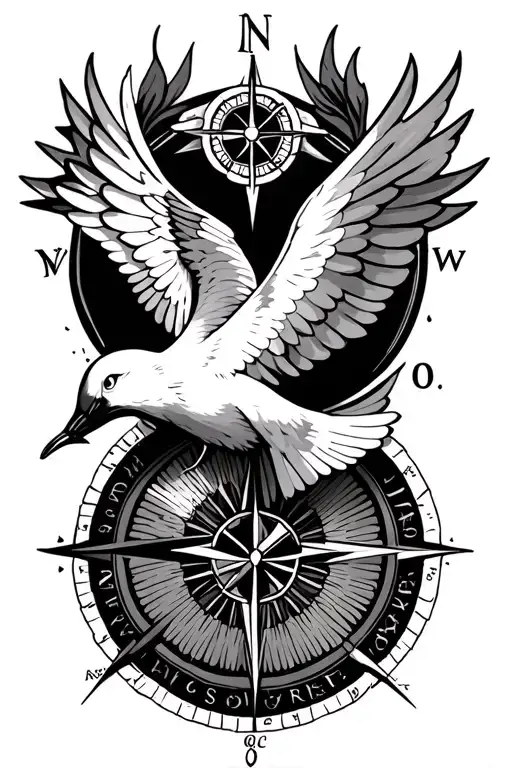 Dove Compass Rose